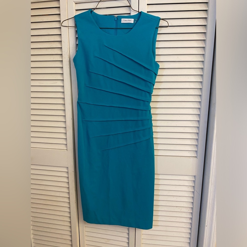 Calvin Klein teal dress